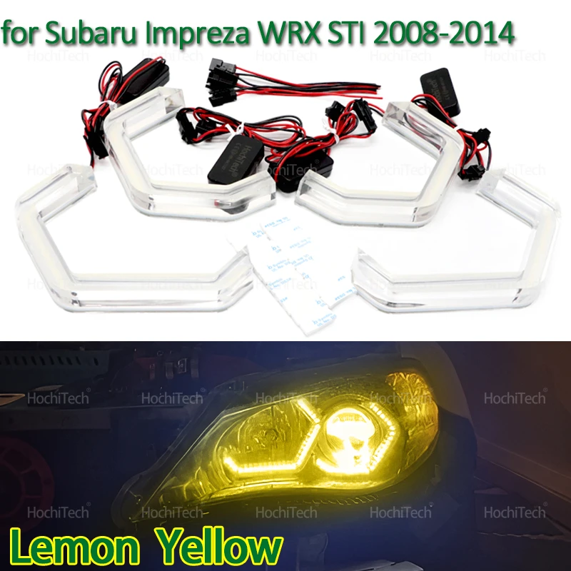 

Для Subaru Impreza WRX STI 2008-2014 автомобильные аксессуары ультра яркий стиль M4 дневный ангельский глаз лимонно-желтый свет комплект DRL