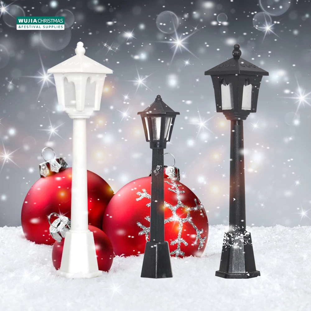 6/12pcs Miniature Street Lights Plastic Model Railway Train Lamp for Doll House Micro Landscape Diy Fairy Garden Christmas Decor