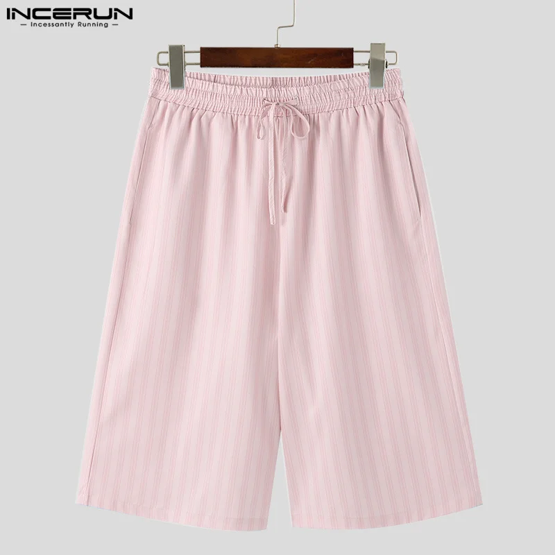 INCERUN-Short à rayures pour hommes, proximité wstring adt, Poches Streetwear, Bas décontractés pour hommes, Mode estivale Shorts de loisirs S-5XL 2024