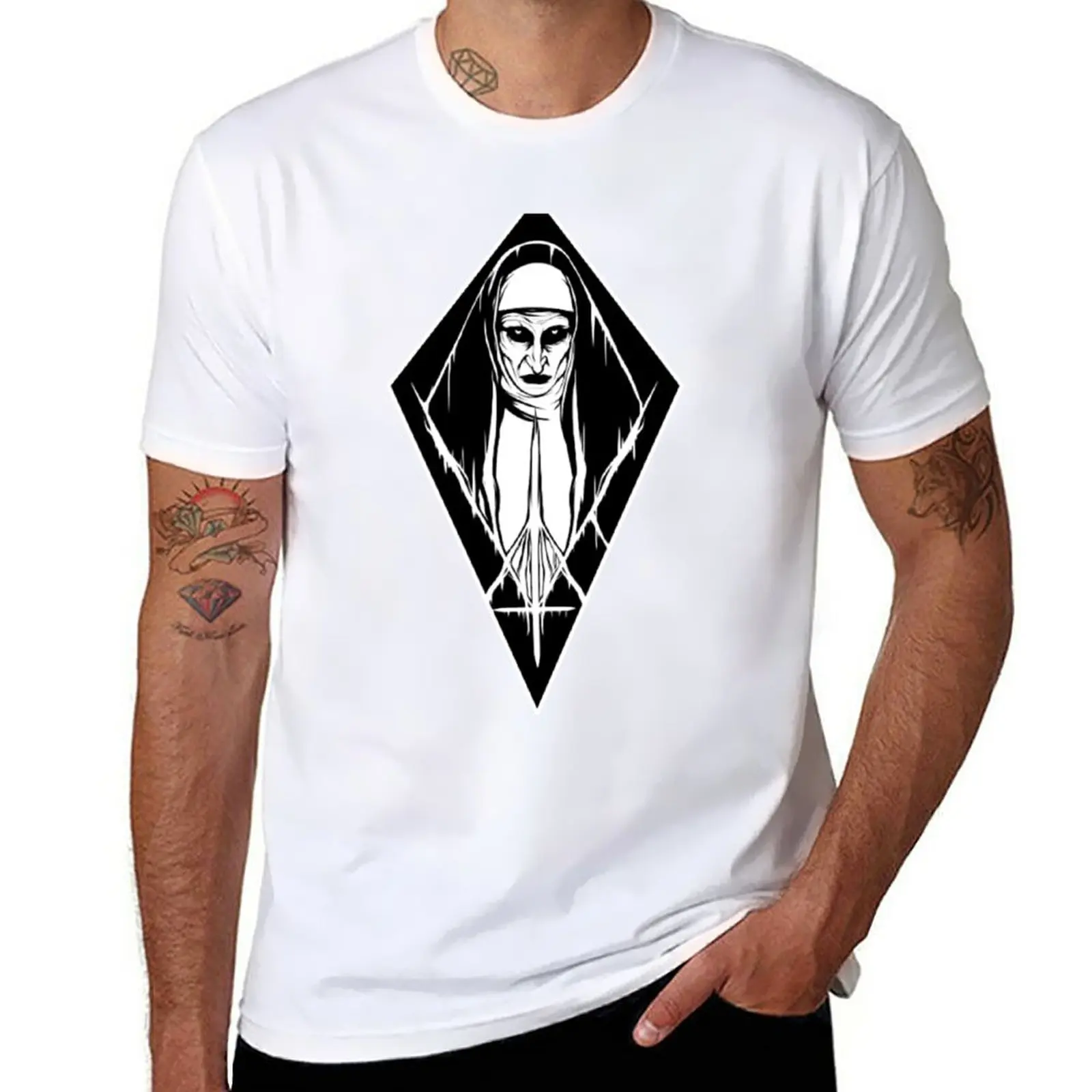 

New The Nun T-Shirt heavyweight t shirts vintage clothes black t shirt plus size tops t shirts for men cotton