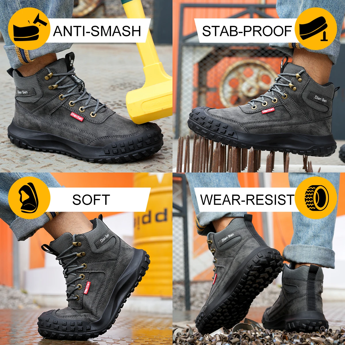 Men's Safety Work Boots Steel - Mens Fashion Workwear 评论和价格