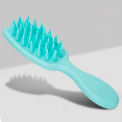 Long handleSoft Silicone Head Scalp Massage Combs Silicone Handle Clean The Comb Shampoo Brush Massage Brush for Head Washing