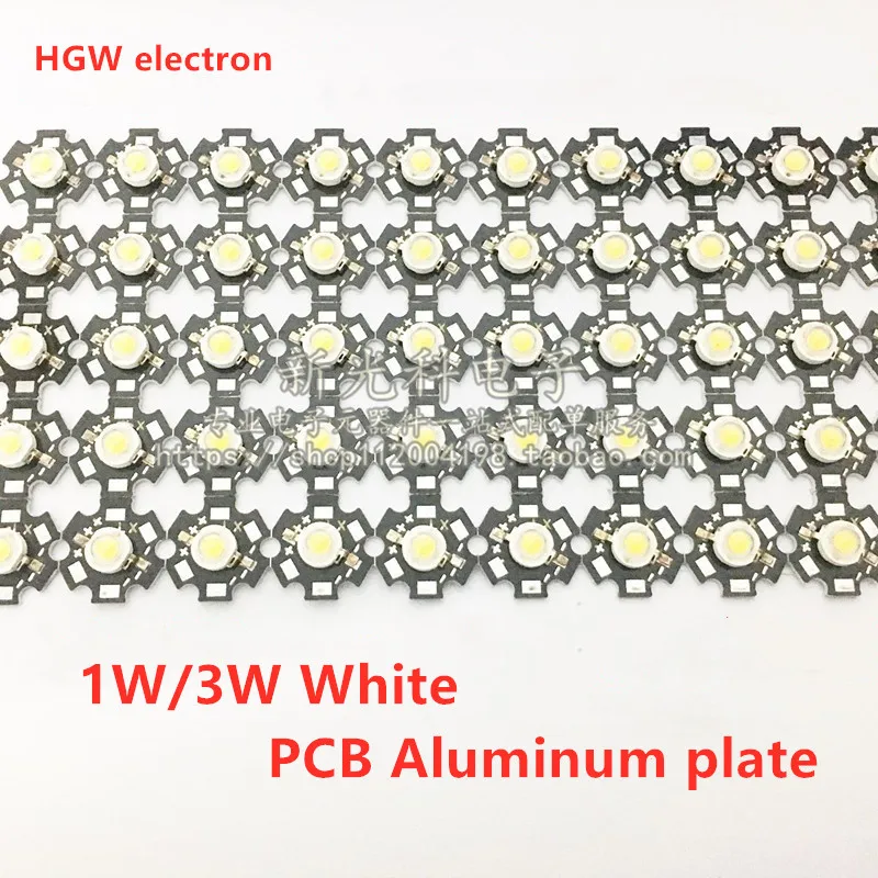 10x 1w de alta potência led branco/branco quente chip grânulos lâmpada chip para diy luz com 20mm estrela pcb platine heatsink iluminação interior