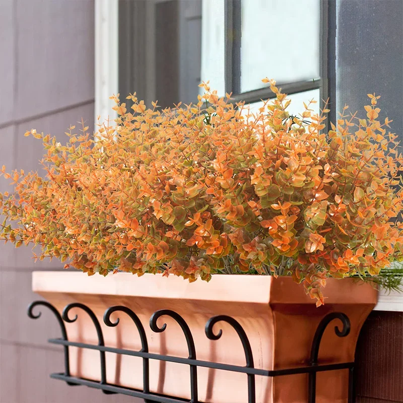 4Bundles Artificial Fall Flowers Autumn Plant Fake Floral Decorations for Thanksgiving Christmas Wedding Party Home Garden Decor