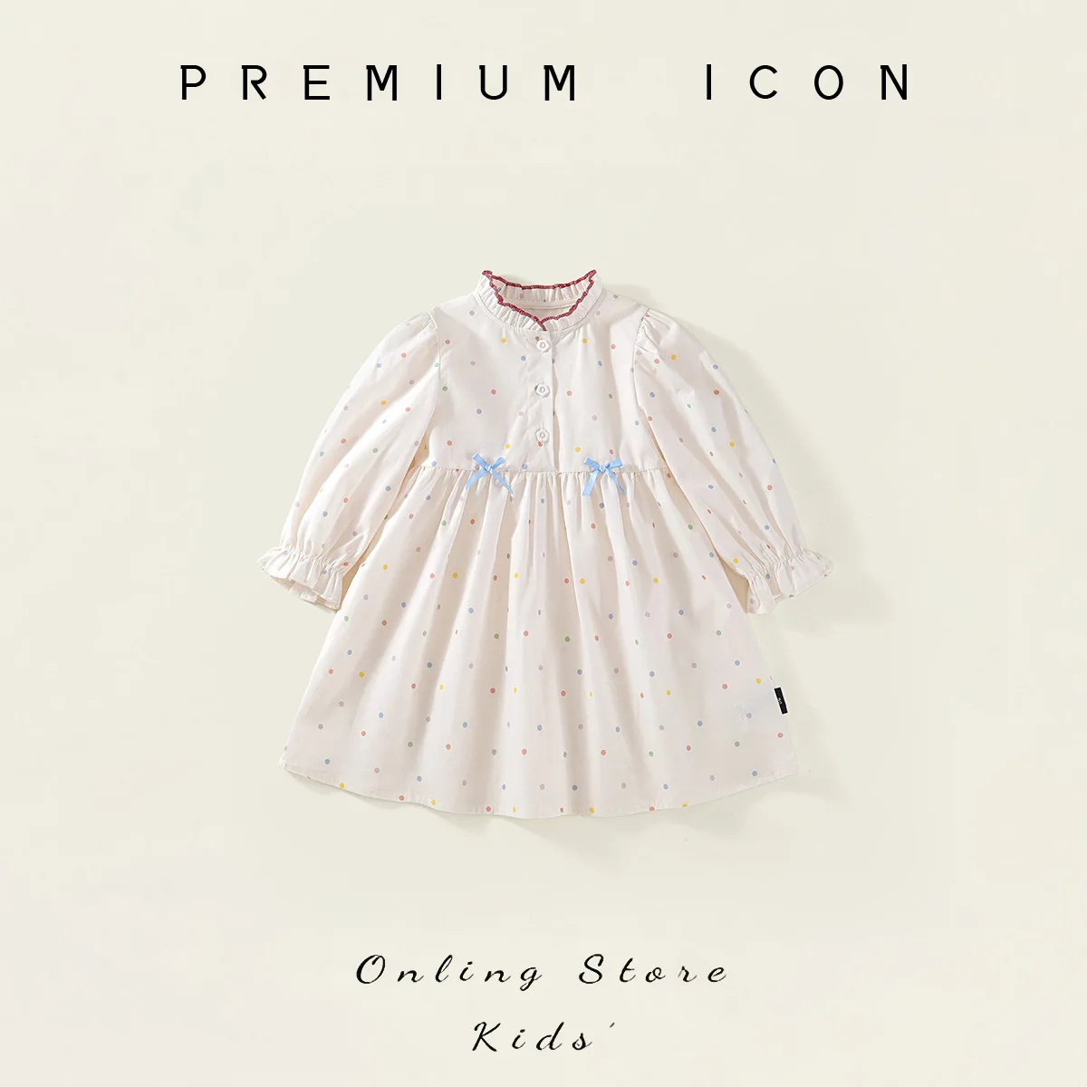 

Весеннее детское платье для девочек YBFSKID, красочное платье принцессы в горошек для маленьких девочек, детское платье с бантом и рюшами на талии, детское платье с длинными рукавами для девочек