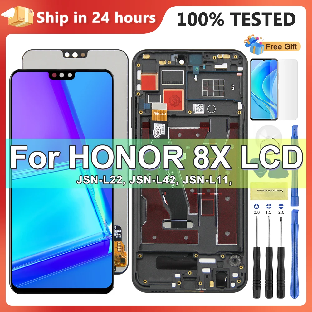 

Для Huawei Honor 8X Дисплей Сенсорный экран Дигитайзер Для Honor 8X Дисплей JSN-L21 JSN-L22 Запасные части для экрана ЖК-дисплей