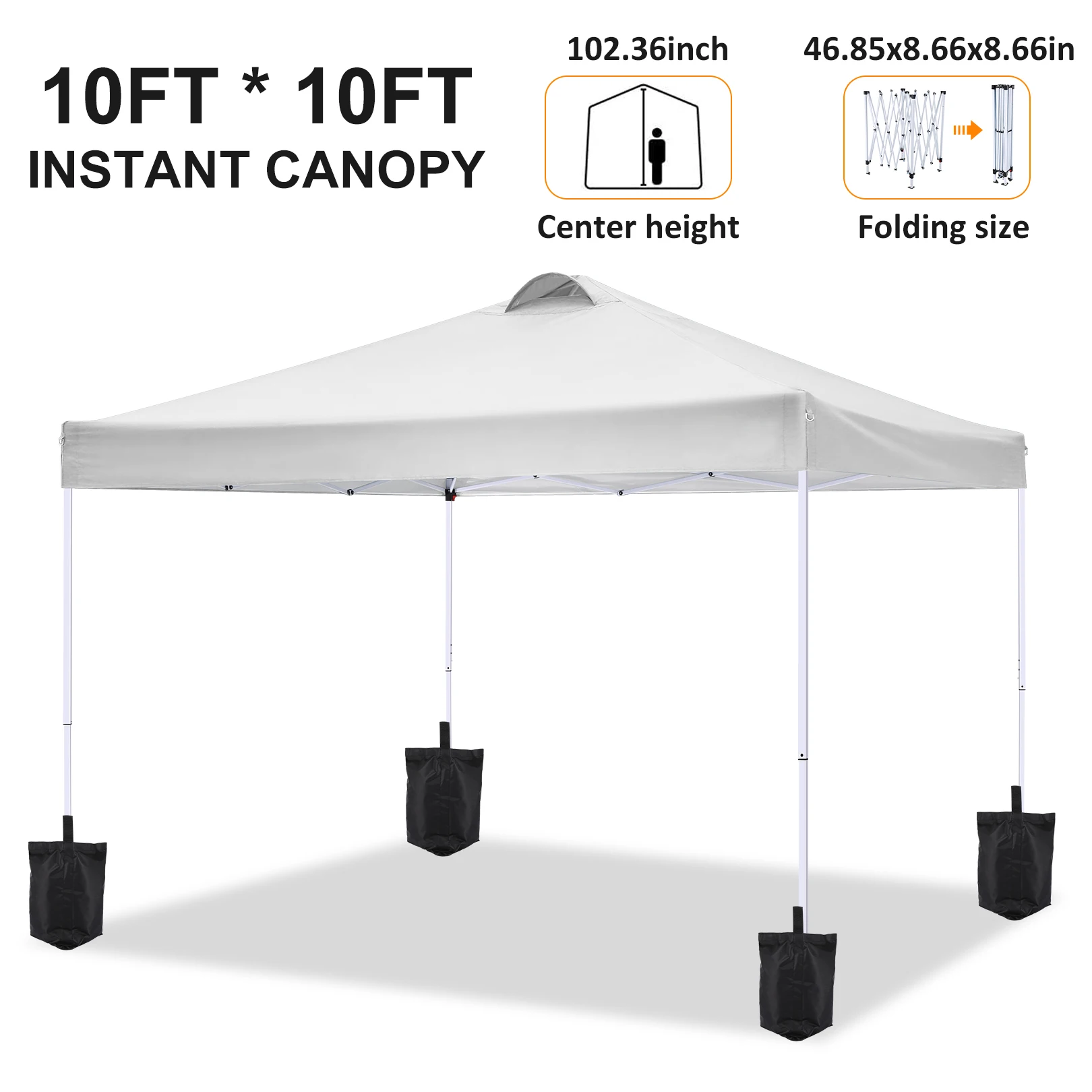 10x15 Heavy Duty Pop up Canopy Tent Easy Up Heavy Duty Canopy UPF 50+ All Season Wind Waterproof  for Parties Canopy Gazebo