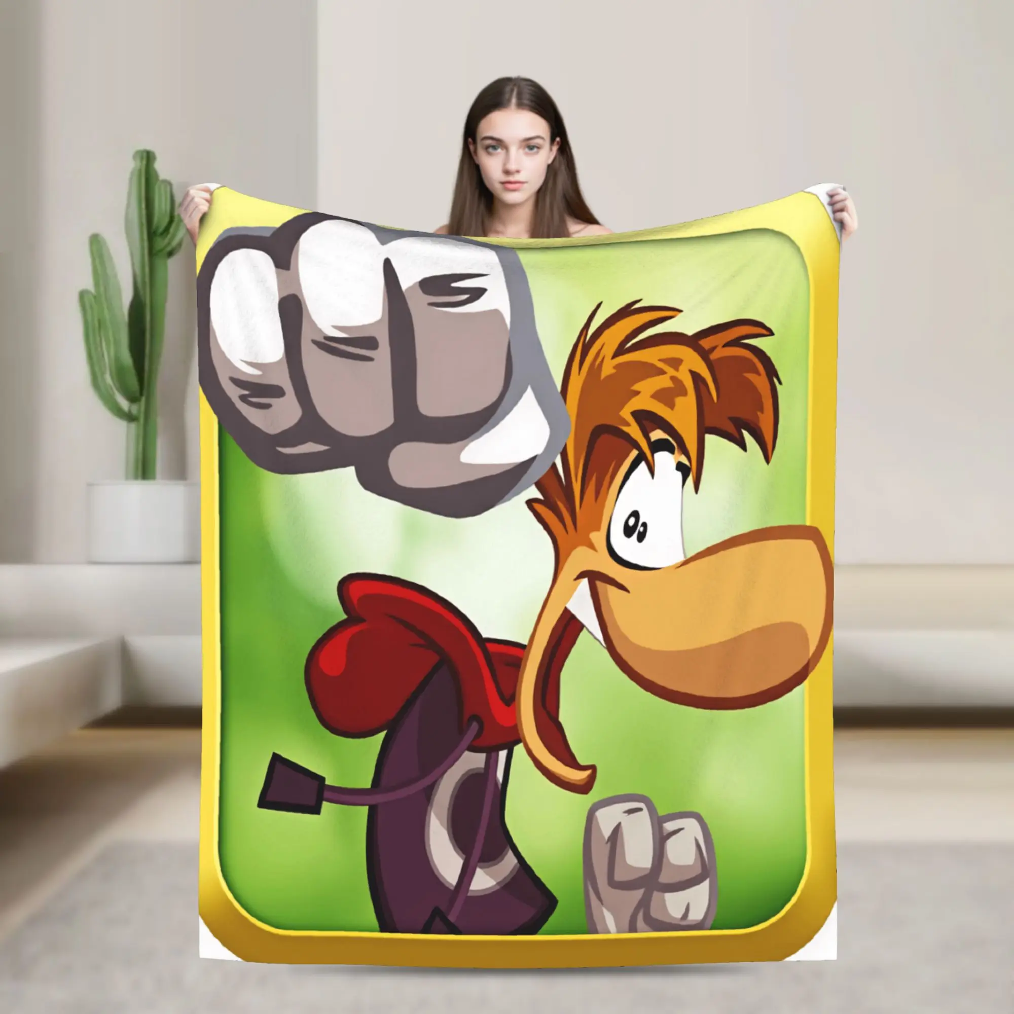 Flying fist attack Raymans Blanket Warm Cozy  Throw Blanket Winter Adults Sofa Home Travel Office Bedspread