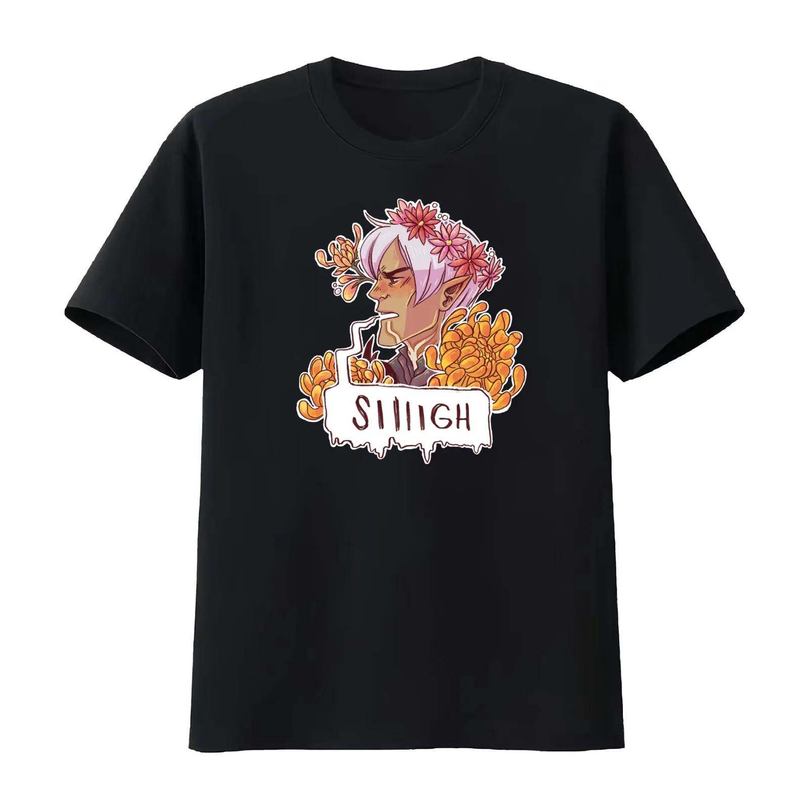 Fenris McBroodyElf T-Shirt Summer Casual Cotton Tee Oversized Streetwear Tops Vintage Graphic Print Loose Fit Short Sleeve
