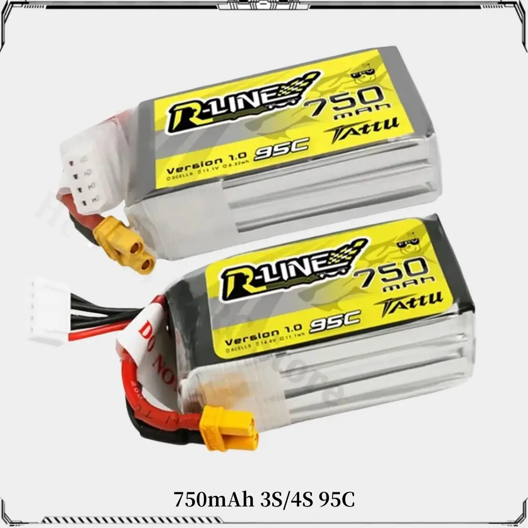 New Tattu R-Line 1.0 LiPo 750mAh 11.1V 14.8V 95C 3S 4S1P Lipo Battery Pack With XT30 Plug for RC FPV Racing Drone Quadcopter