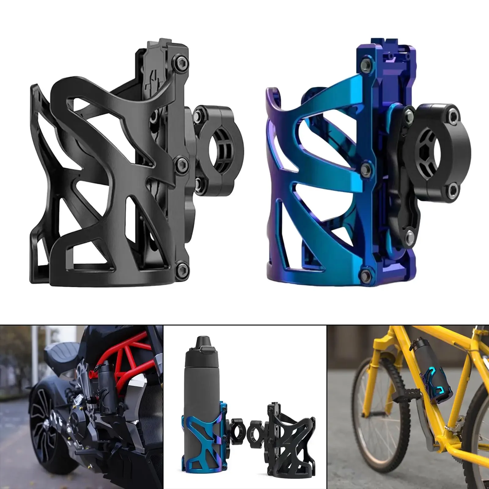 Motorcycle Water Cup Storage Rack Stand Bottle Cage Universal For Engine Guard Crash Bars For YAMAHA MT 07 09 Honda Kawasaki