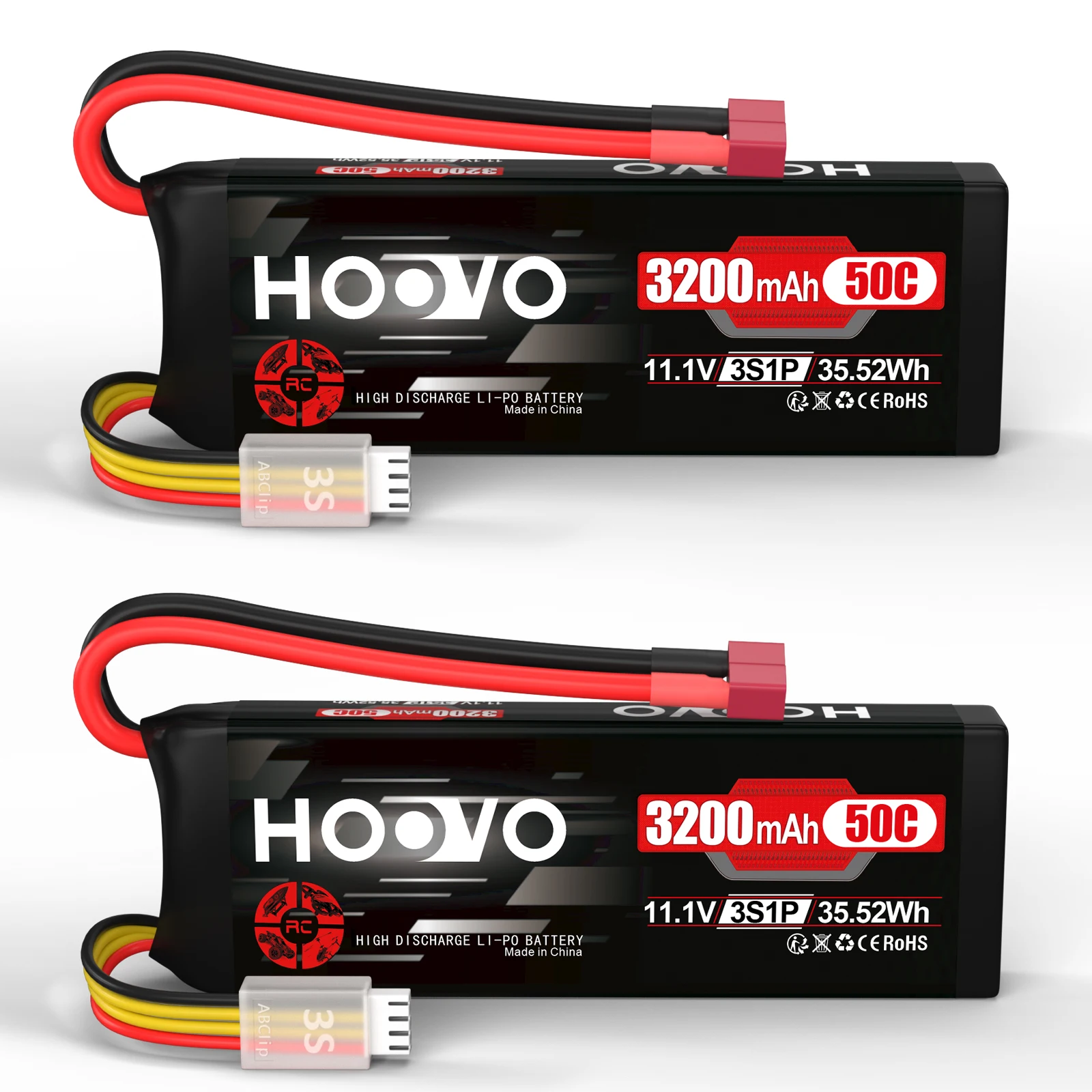 HOOVO 3S Lipo Battery 11.1V 3200mAh 50C SoftCase Lipo Battery with Deans T Plug RC Battery for RC Car RC Helicopter Airplane