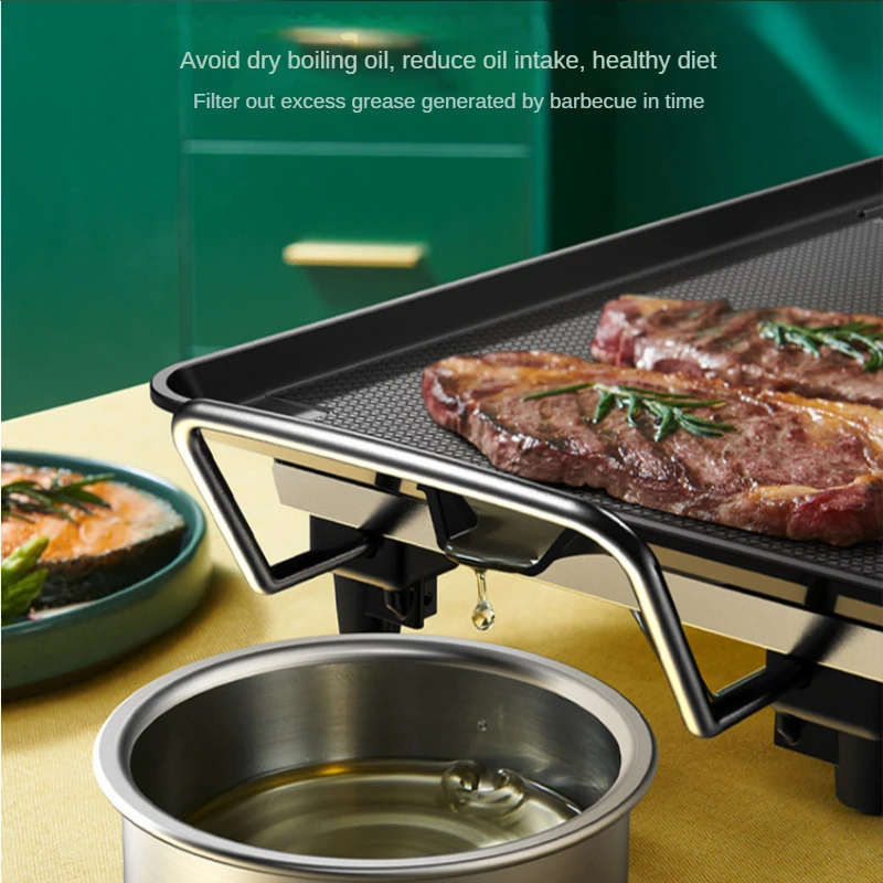 ย่างบาร์บีคิวไฟฟ้าในครัวเรือนในร่ม Shabu Kebab กระทะเกาหลีขนาดเล็ก Multi-Function เครื่อง