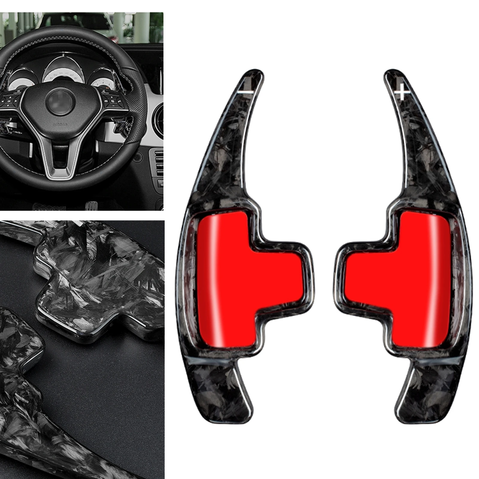 Forged Carbon Fiber Steering Wheel Shift Paddle Extension For Mercedes E Class Before 2015 GL ML SL550 2011 SLK 1.8T