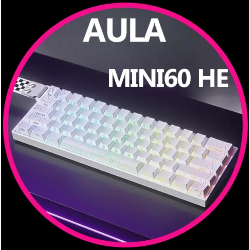 

AULA MINI60 HE Three Mode Magnetic Axis Mechanical Keyboard Wireless Bluetooth Low Latency High Performance Esports Game