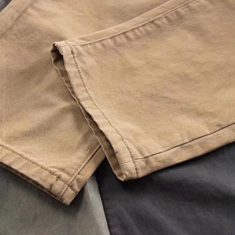 Men's Casual Work Trousers Straight Leg Wear Resistant Autumn Construction Site Labor Protection Pants Comfortable Loose Fit