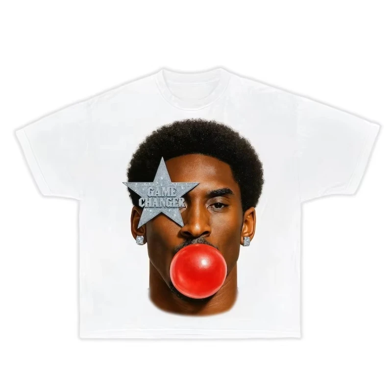 Bubblegum Stick Retro Short-Sleeved T-Shirt - Suitable for summer, suitable for both men and women, fashionable style casual top
