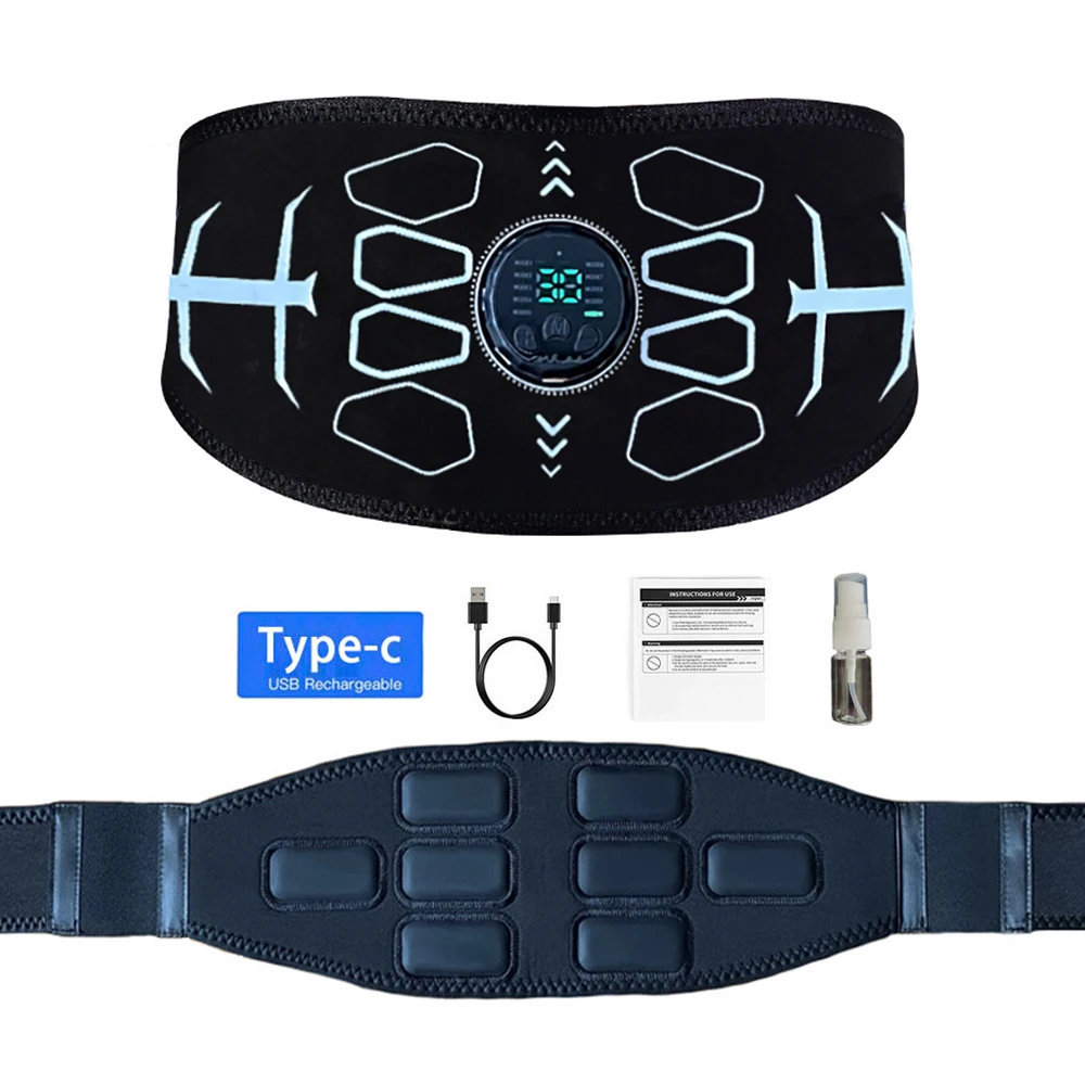 

Abs Trainer Smart Abdominal Toning Belt Muscle Toner Recharge Body Training Waist Massager Fitness Equiment