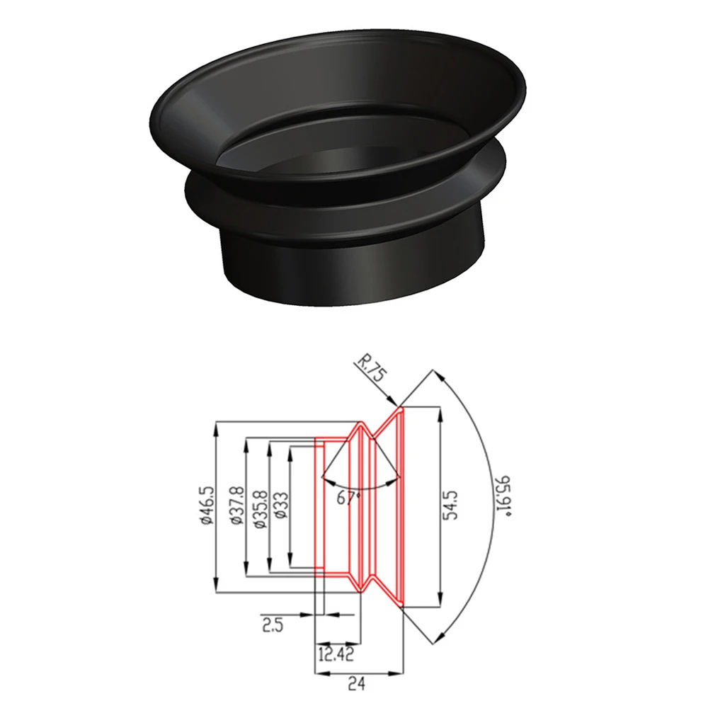 65mm Thermische Beeldvorming Nachtzicht Googles Oculair Guards Schilden Cover Pard Scope Rubber Oogbeschermer Cups