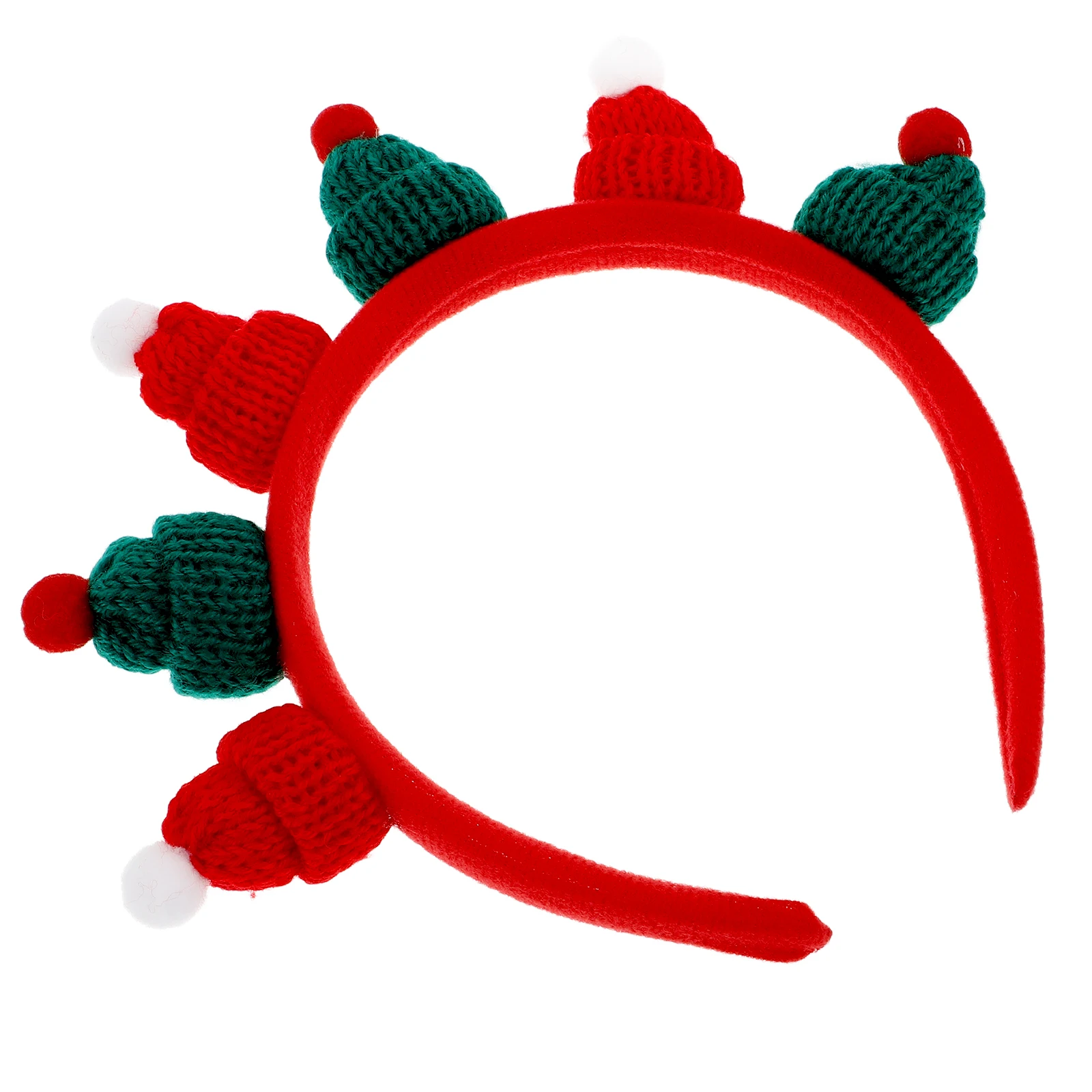 

s Christmas Hat Headb Mini Red Green Design for Party Gatherings Reusable Kids Hair Decor Holiday Accessories Winter