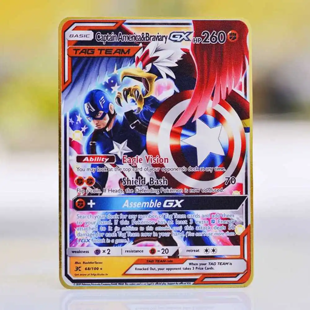 

Карты с покемонами, металлические буквы с покемонами, золотые Marvel Tcg Charizard Vmax Rayquaza Vstar, аниме, коллекционные карточные игры, настольные игры, детские игрушки, подарки