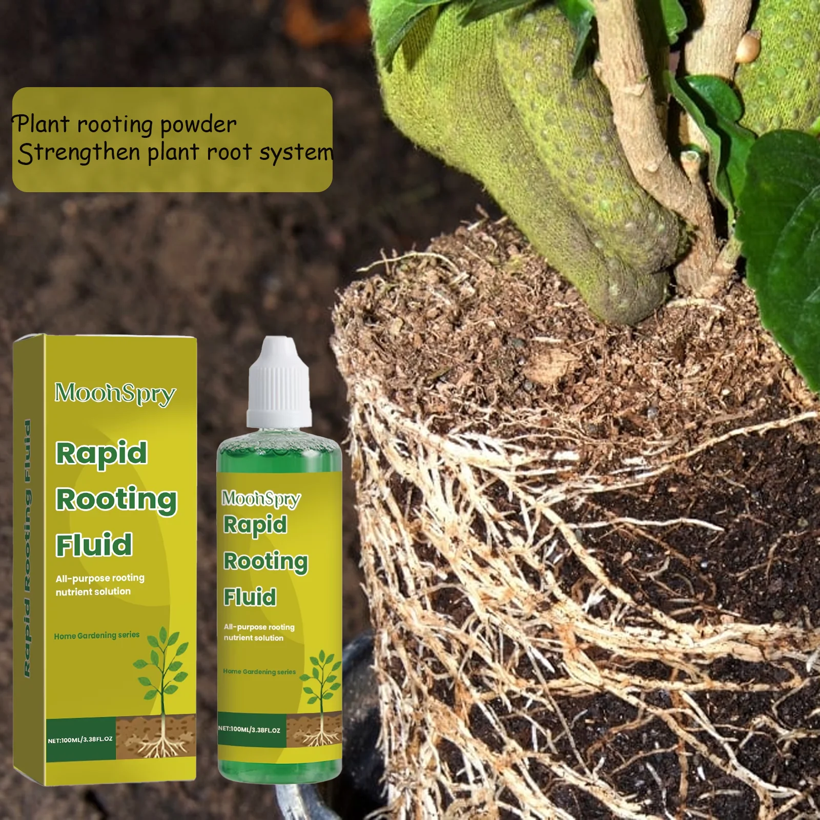 100ml Succulent Root Booster - Rapid Rooting Stimulator, Potted Plant Nutrient Fertilizer for Healthy Root Development