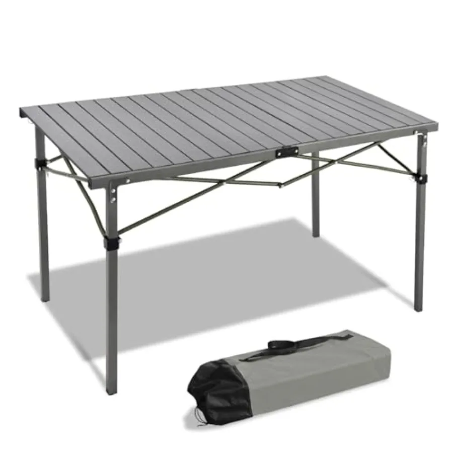 

Portable Outdoor Camping Table Oversize Aluminum Roll Up Lightweight Folding Table for Picnic Barbecue Beach Tailgating Party B