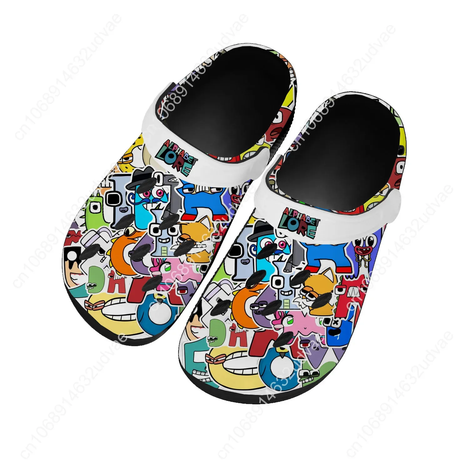Alphabet Lore Water Shoes Men Women Teenager High Quality Fashion Home Garden Clogs Custom Sandals Beach Breathable Hole Slipper