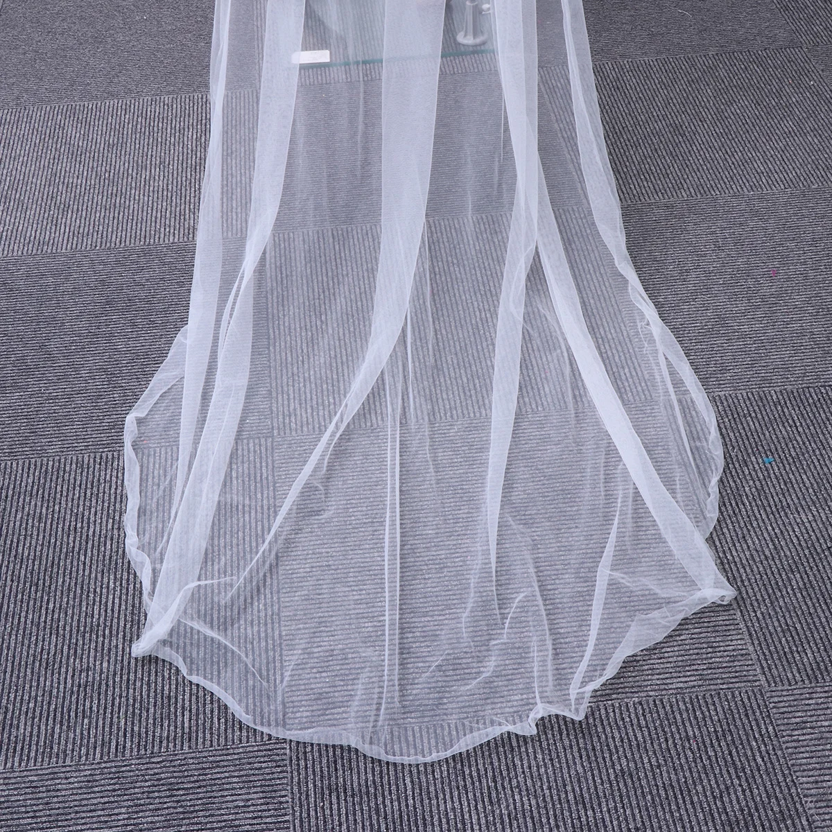 طرحة زفاف طويلة بطول 3 أمتار عاجية بطبقة واحدة طول الأرض حجاب كاتدرائية مشط إكسسوار زفاف أنيق للعروس