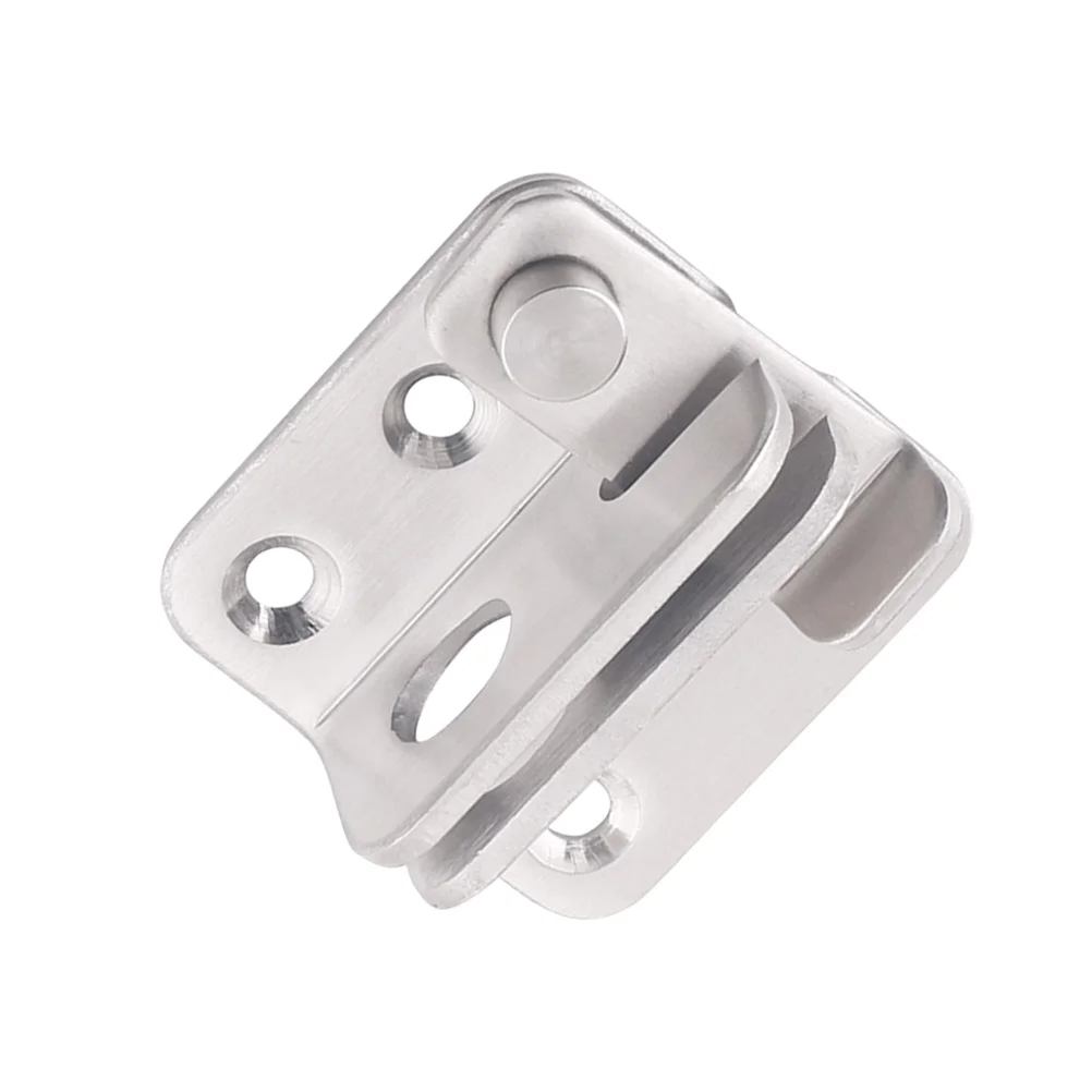 

Stainless Steel Door Lock Latch Heavy Duty Window Bolt Flush Mount For Home Office Furniture Left Opening Silver