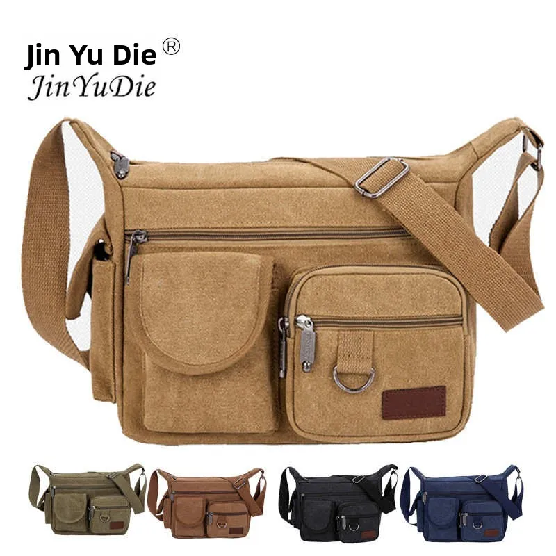 

2023 New Canvas Men's Backpack Casual Large Capacity Single Shoulder Bag Leisure Tote Bag Durable Polyester Pure Color Bag