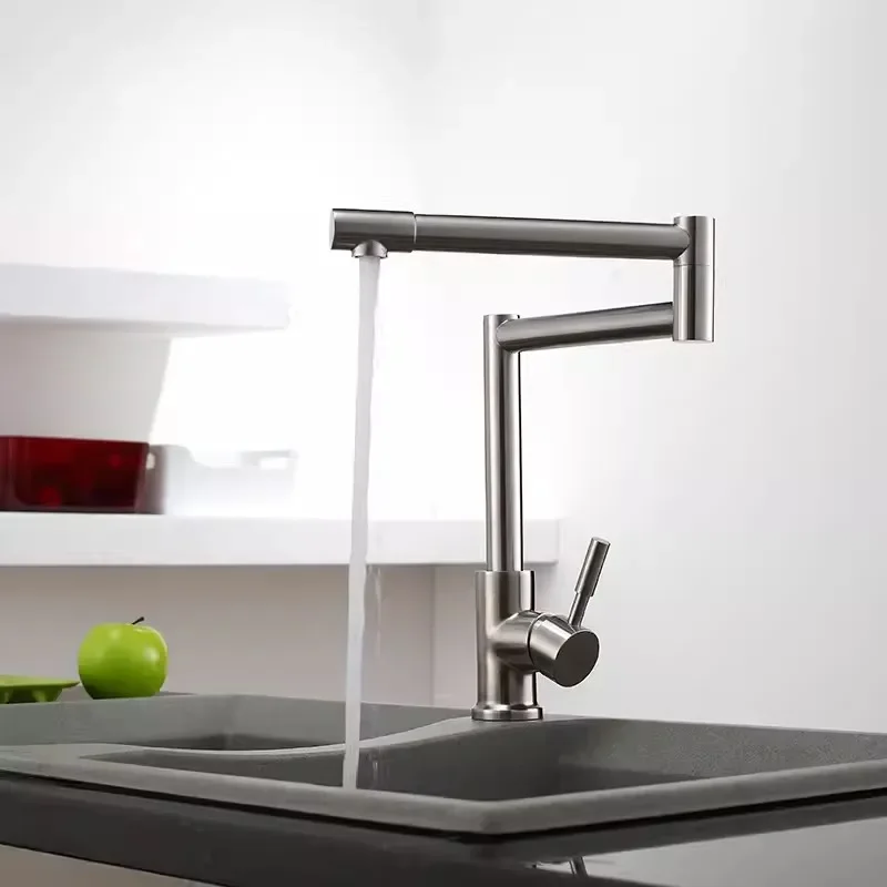 

Fodable Nickel Sink Faucet Mixer Tap 360 degree rotation torneira cozinha mixer taps Kitchen