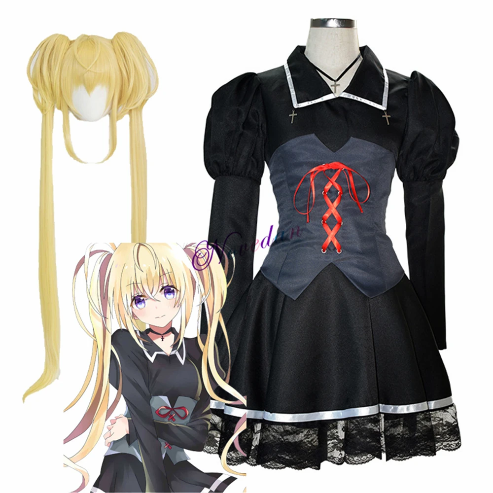 

Anime Shugo Chara Cosplay Costume Hoshina Utau Gothic Dress Tsukiyomi Utau Cosplay Wig Maid Outfit Carnival Party Devil Costume