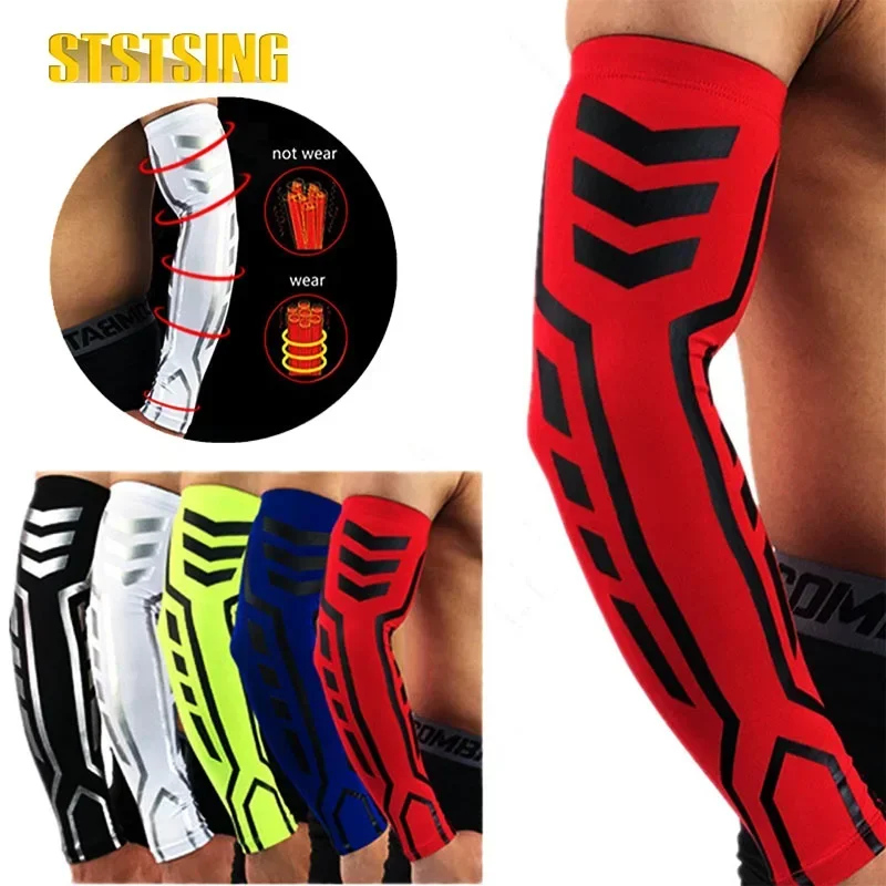 1Pcs Outdoor Compression Breathable Sleeves Men Women Arm Sleeve for Basketball Volleyball Baseball Cycling Running Tennis