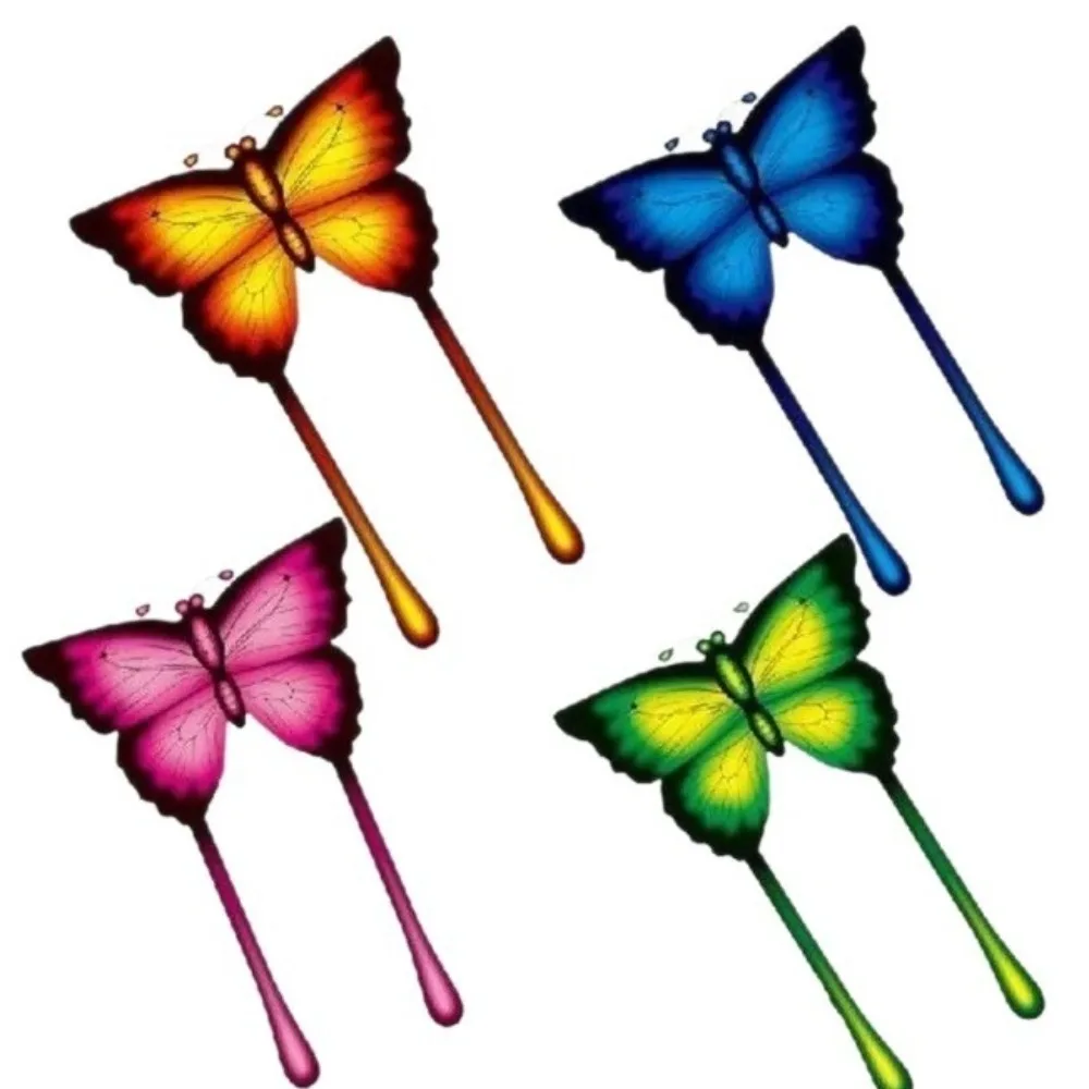 Cerf-volant papillon simulé facile à voler, fil de 100 mètres, cerf-volant pour enfants, longue queue, rebond d'air, cerf-volant papillon 3D