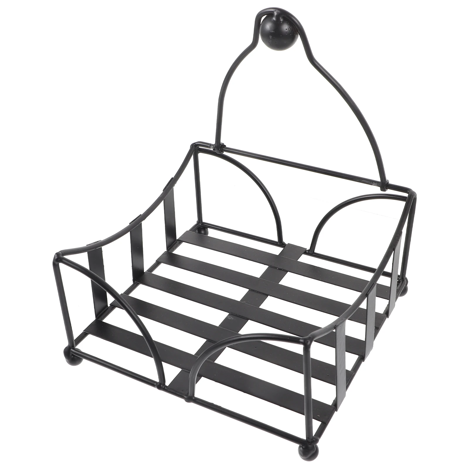 

Iron Paper Towel Holder Napkin Holders Black Kitchen Bathroom Restaurant Dispenser Reusable Storage Solution Table Setting