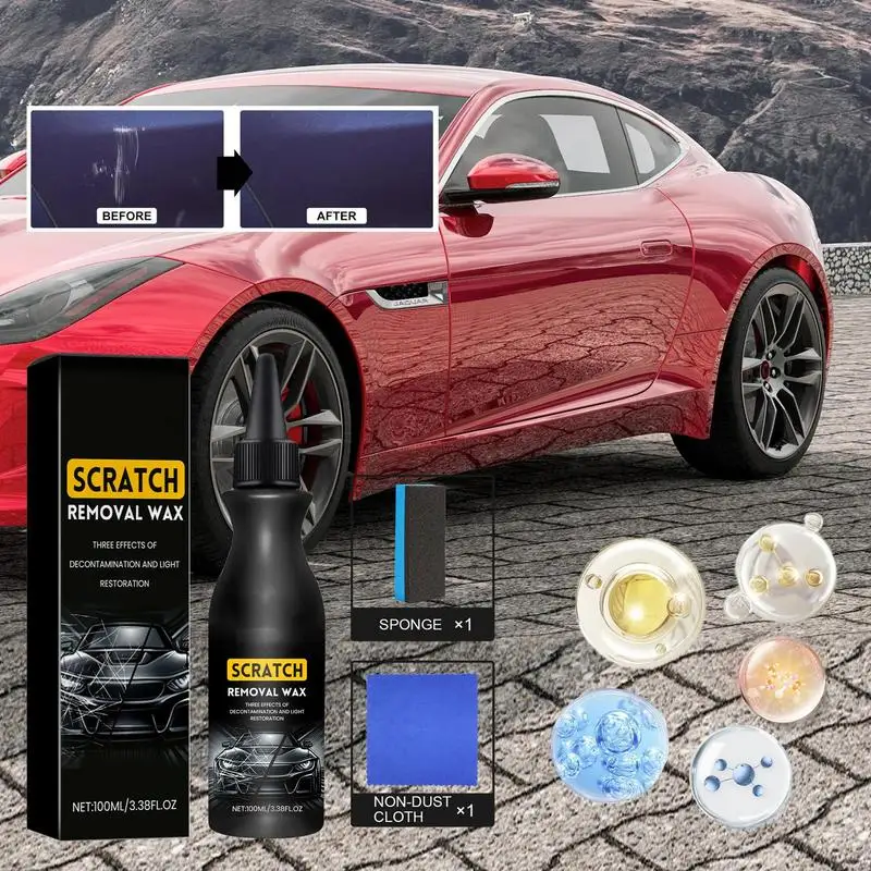 

Car Scratch Swirl Remover Professional Car Paint Deep Scratch Repair Agent 100ml Car Scratch Remover Kit For All Vehicle Paint