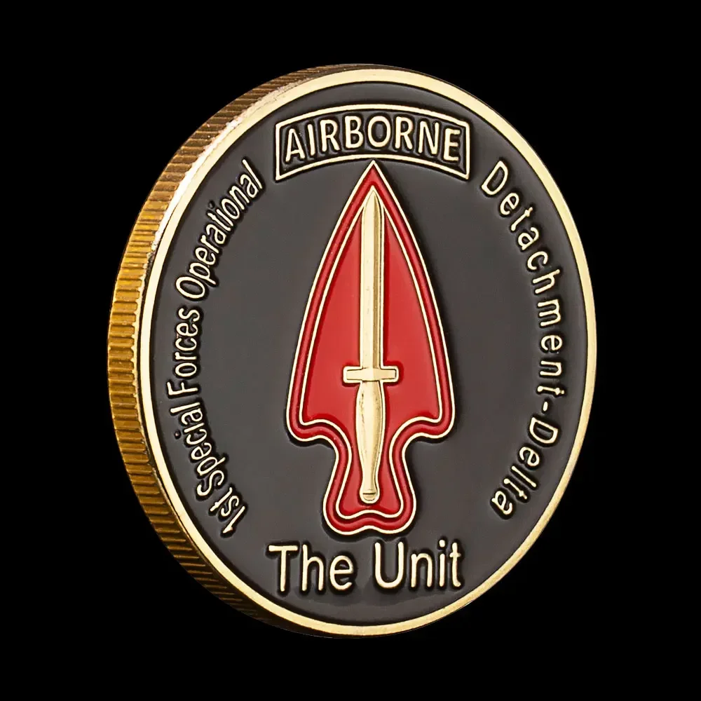 United States Army 1st Special Forces Operational  Souvenirs Coin Airborne Delta Force Golden Plated Commemorative Coins