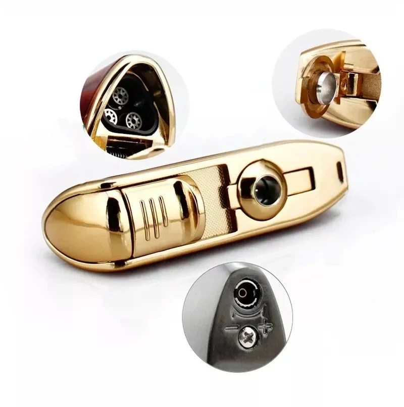 New COHIBA Lighter Metal 3 Jet Butane Torch Lighter Cigar Stamping Bar Sharp Lighter Cigar Knife Cigar Scissor For Gift（No Gas）