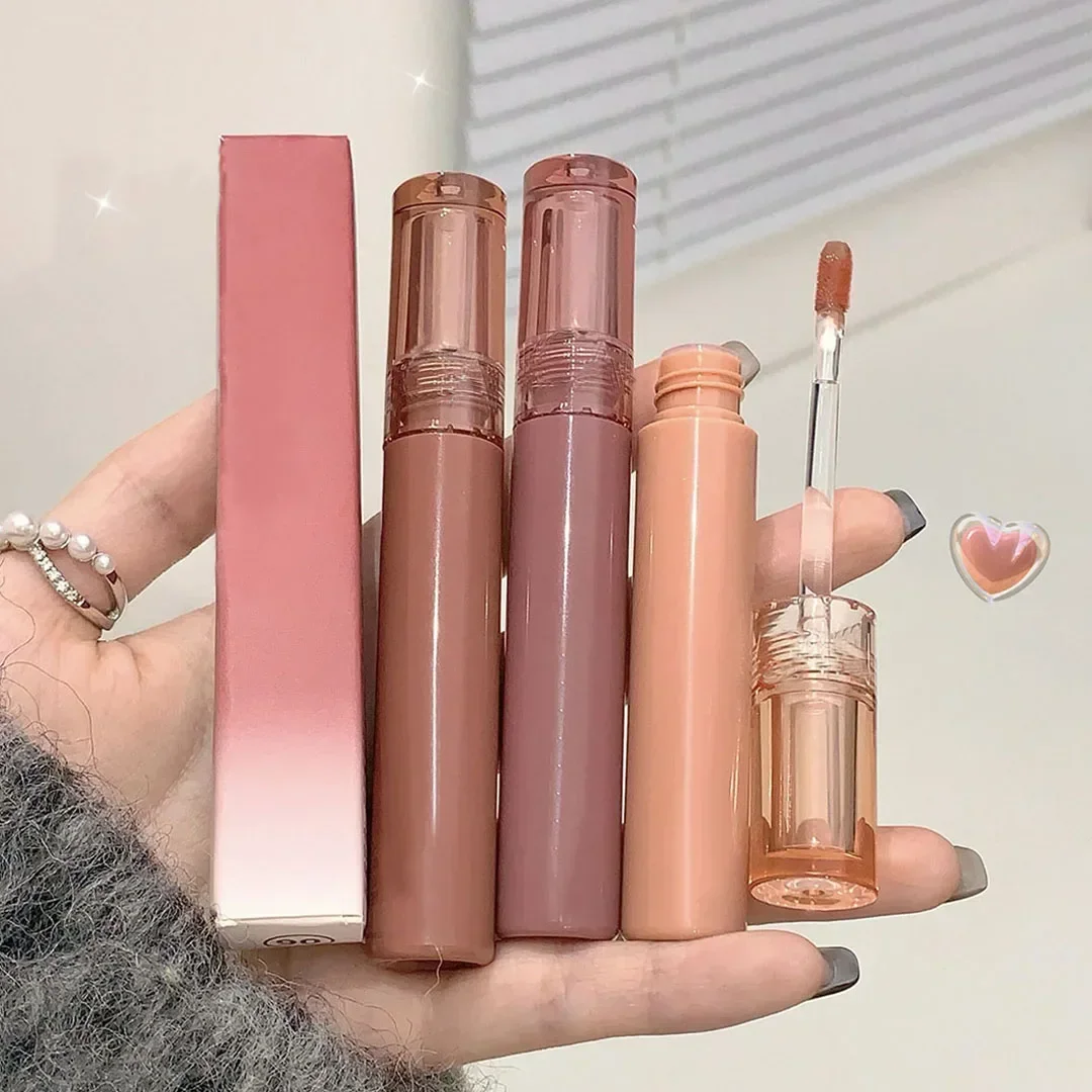 6 ألوان مقاوم للماء مرآة هلام الشفاه الصقيل ضوء الماء ملمع الشفاه طويلة الأمد ترطيب لامع أحمر لون الشفاه ماكياج مستحضرات التجميل
