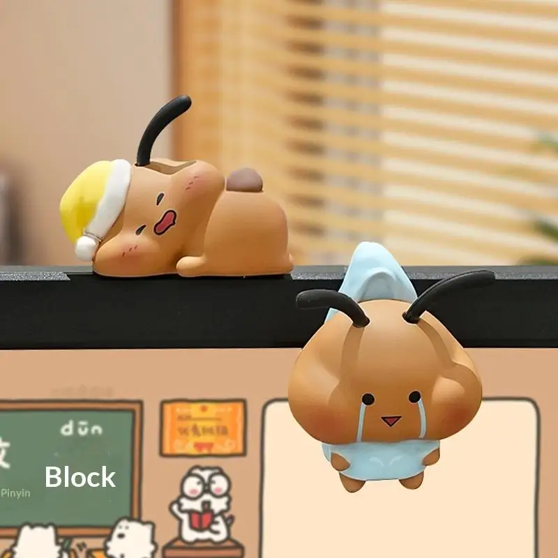 Cute Cartoon Bug Figurine Funny Animal Decor For Computer Monitor Edge Car Dashboard TV Monitor Desk Ornament Gifts