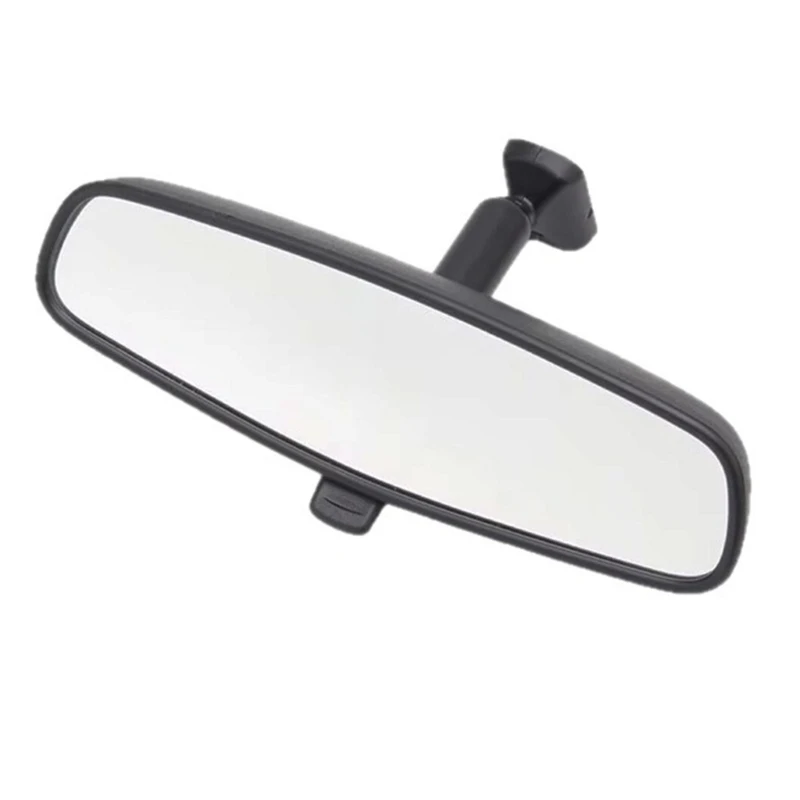 Vehicle Interior Mirror Assembly with Ball-Joint Adjustment, Flat Glass Mirror, Integrated Arm and Base for Driving X37F