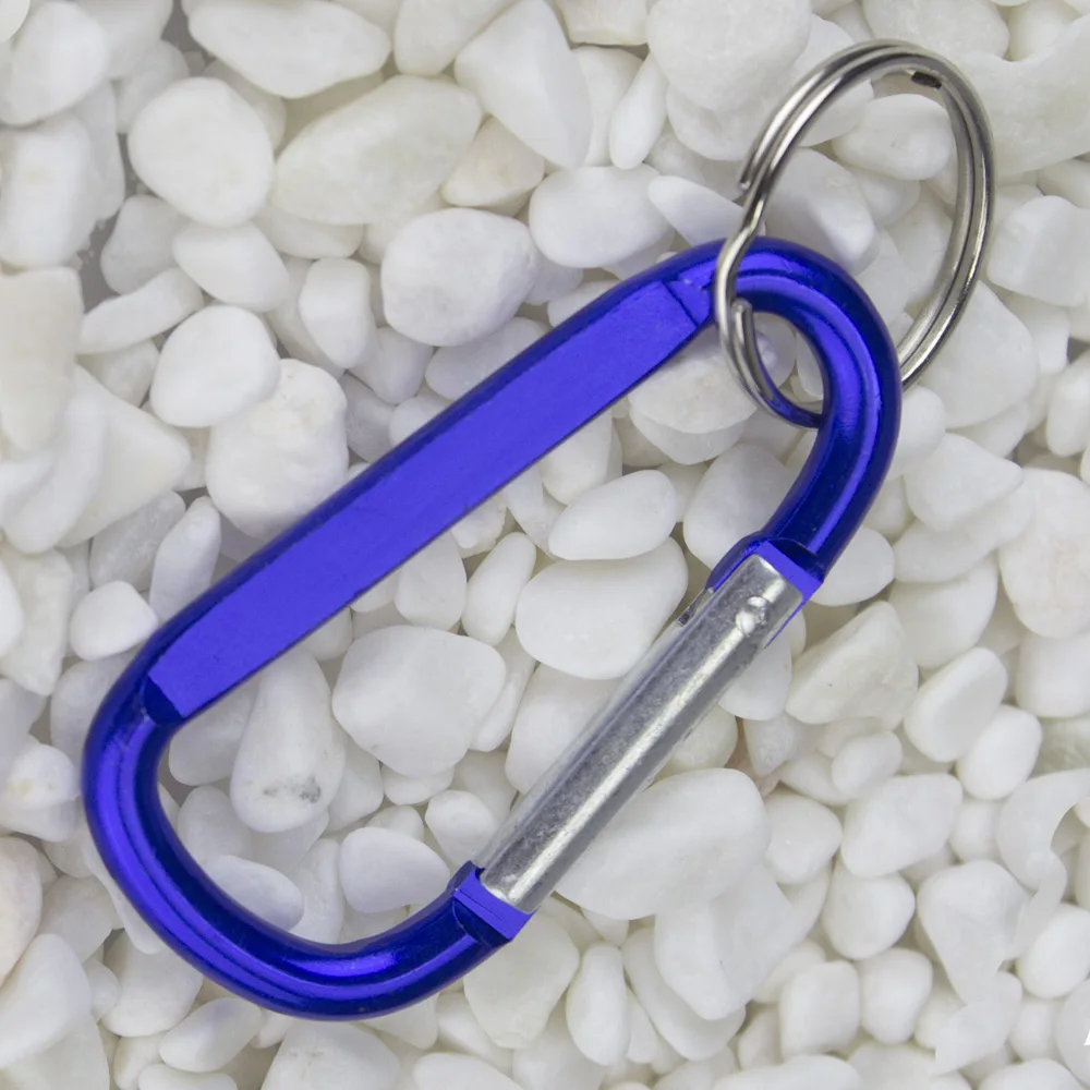 Carabiners KeyChain Ring Mini Caribeaner Clips Logo Custom Promotion Gift Metal Snap Hook D Shape Chain Personalized Takeaway