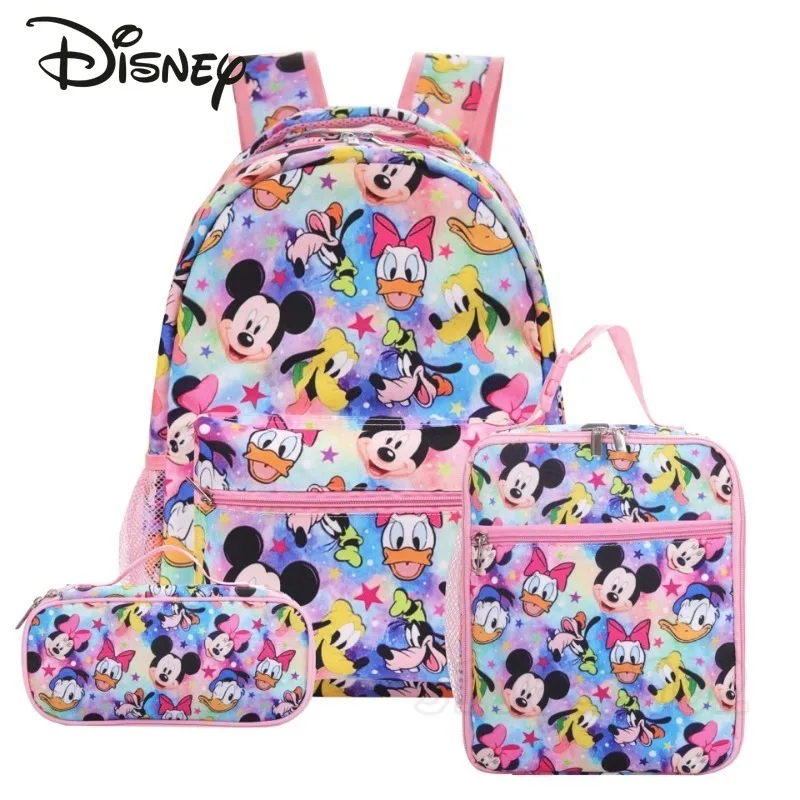 

Disney Mickey Minnie New Girls' School Bag Luxury Brand Cartoon Cute Girls' Backpack Large Capacity Fashion Children's Backpack