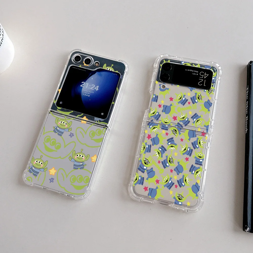 Etui na telefon Disney Toy Story Alien do Samsung Galaxy Z Flip 3 4 Z Flip 5 6 Z Fold 4 5G PC Miękka, antyupadkowa tylna obudowa