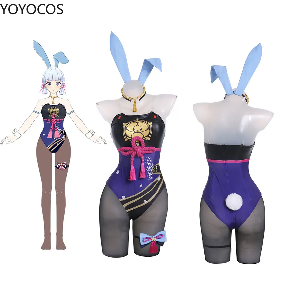 

YOYOCOS Genshin Impact Cosplay Kamisato Ayaka Bunny Cosplay Costume Cute Rabbit Cosplay Sexy Costume for Halloween New 2023