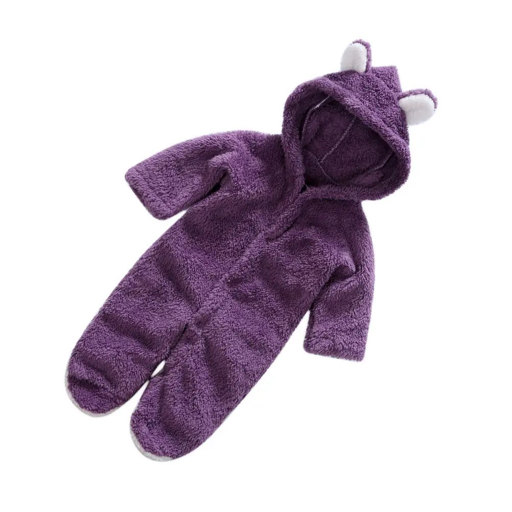 Warm Winter Baby Jumpsuit in Premium Non-Irritating Fabric Cute Cartoon Animal Design for Infants Toddlers Great for Daily Wear