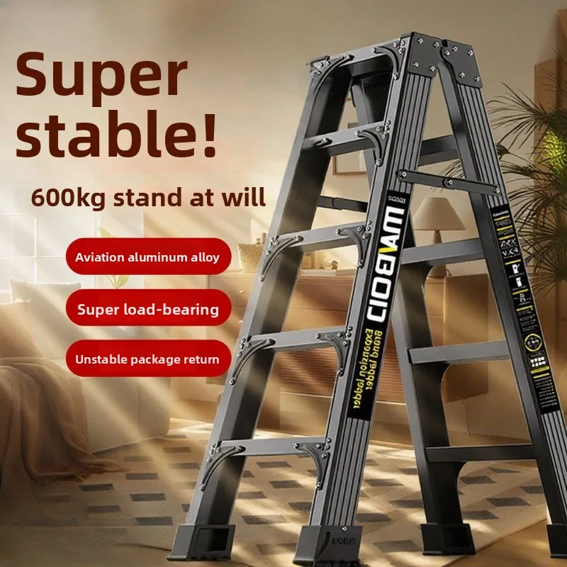 

Алюминиевая складная лестница-стремянка, утолщенная и усиленная, для всей семьи, суперстойкая, для подъема на высоту