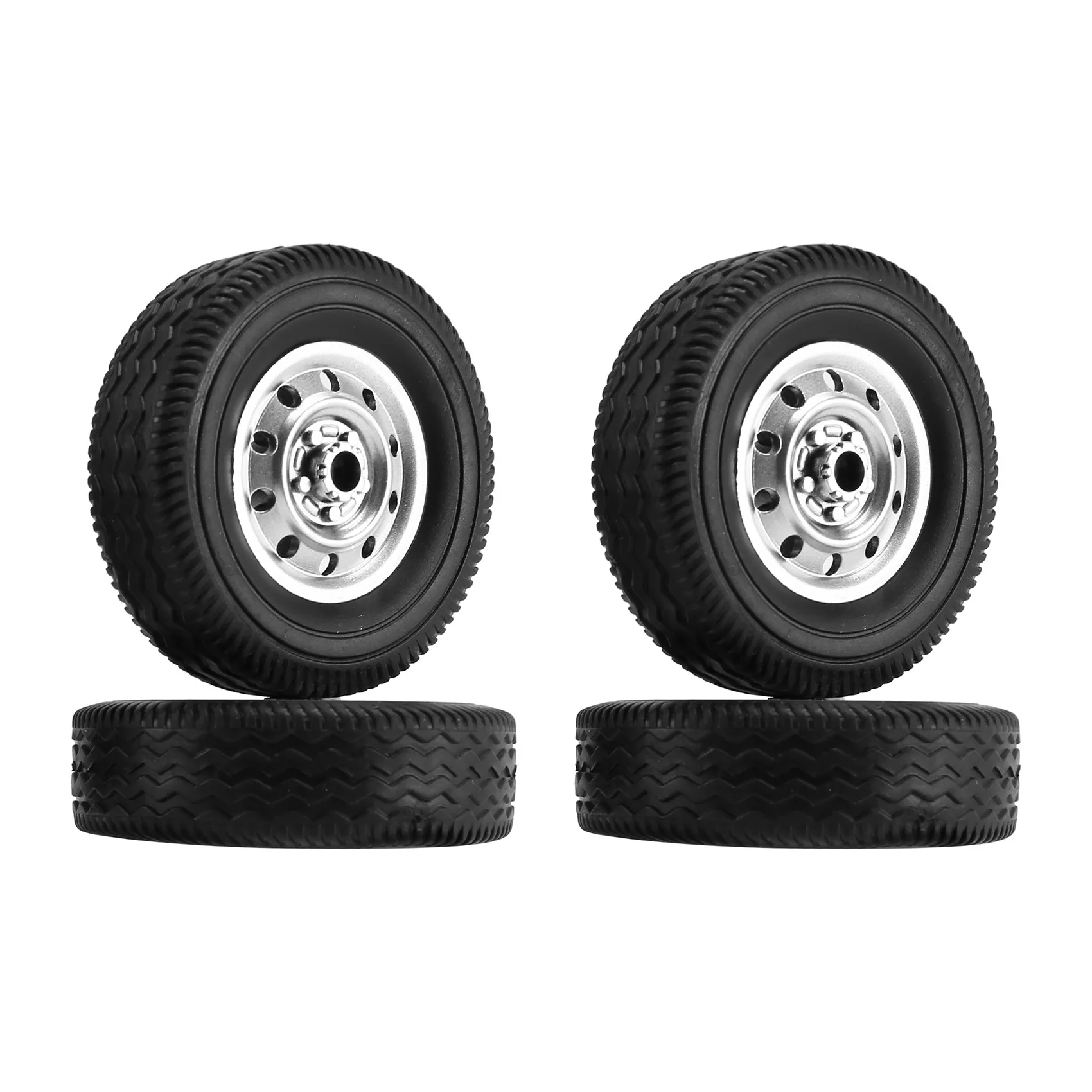 4Pcs Wheel Tire Tyre for WPL D12 1/10 RC Truck Car DIY Upgrade Spare Parts Accessories