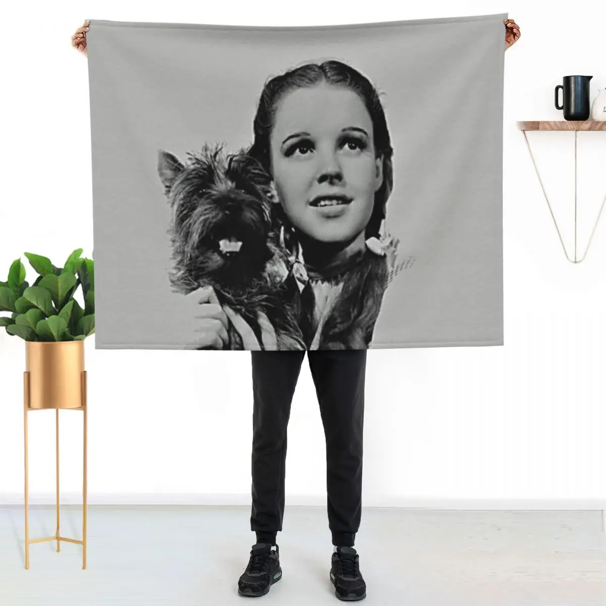 

Toto and Dorothy digital mask art print oz 2020 Throw Blanket Multi Use Warm Blanket for Living Room Bedroom